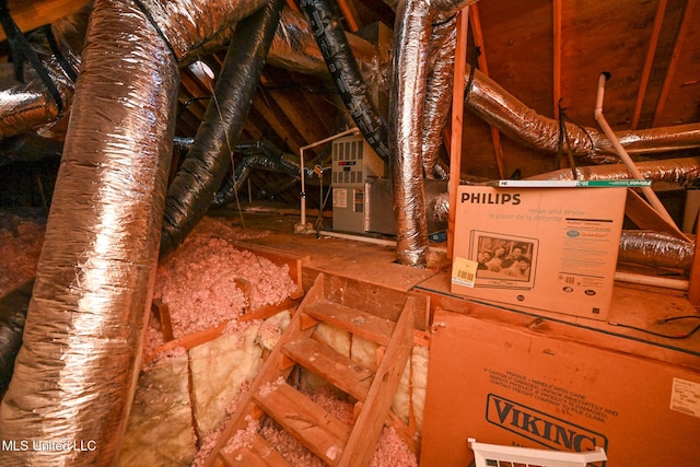 6126 Rolling Oaks Cv, Olive Branch, MS 38654 - attic featuring heating unit