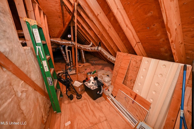 view of attic