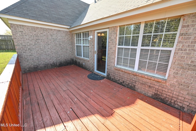 view of wooden deck