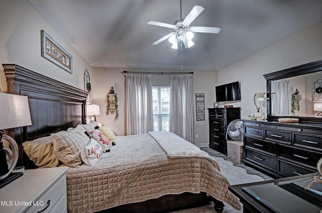 512 Sweetwater, Brandon, MS 39047 - bedroom featuring lofted ceiling, a ceiling fan, and carpet floors
