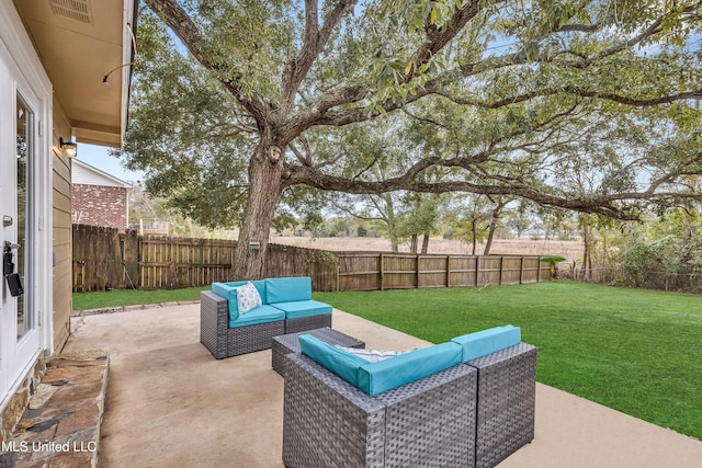 view of patio / terrace with outdoor lounge area