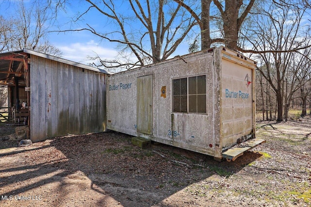 view of shed