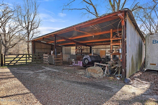 view of outbuilding with an outdoor structure