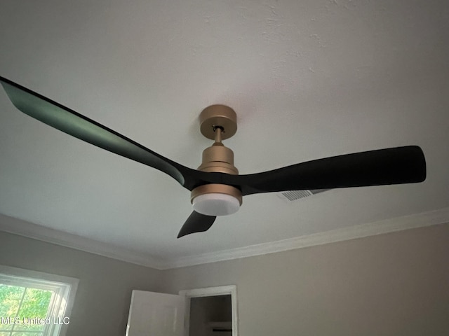 767 Sherwood Dr, Jackson, MS 39216 - detailed view of ornamental molding and ceiling fan