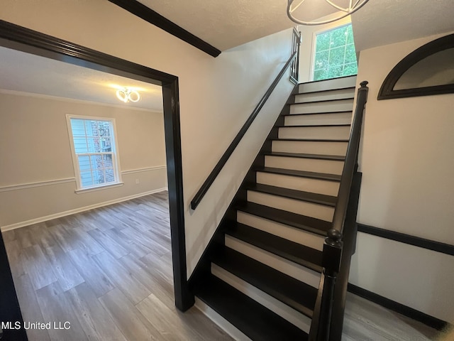 767 Sherwood Dr, Jackson, MS 39216 - stairs with wood finished floors, healthy amount of natural light, and baseboards