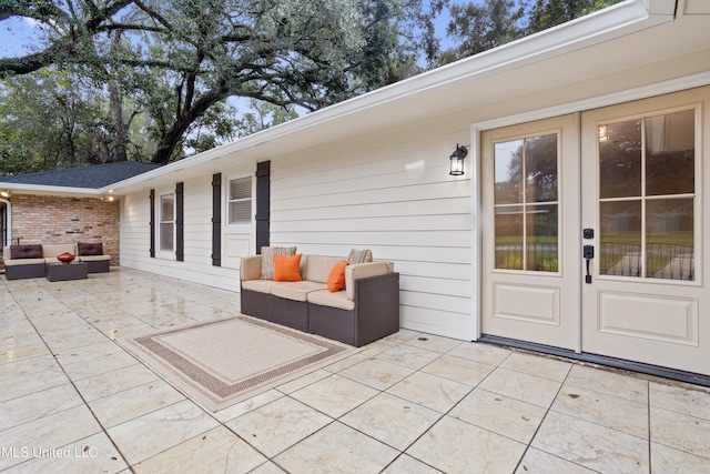 view of patio featuring outdoor lounge area