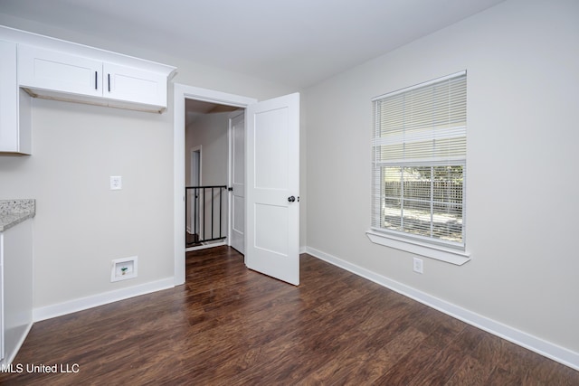 interior space featuring dark wood-type flooring