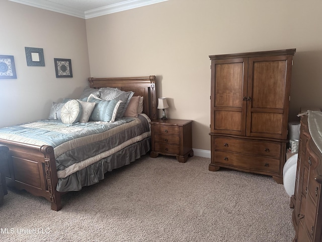 8101 Pecan Ridge Dr, Moss Point, MS 39562 - bedroom with crown molding and light colored carpet
