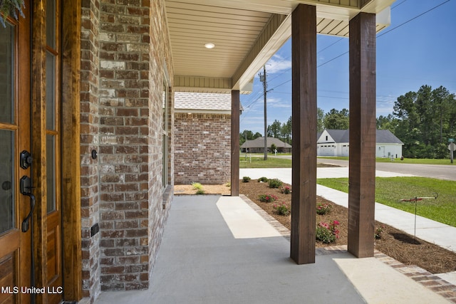 view of patio / terrace featuring covered porch