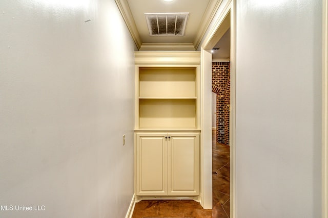 128 Amethyst Ln, Brandon, MS 39047 - hall featuring ornamental molding and baseboards