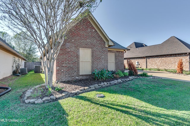 128 Amethyst Ln, Brandon, MS 39047 - view of side of property with brick siding and cooling unit
