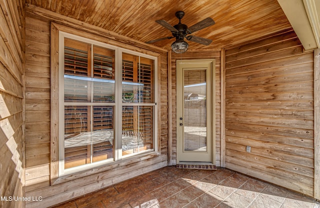 128 Amethyst Ln, Brandon, MS 39047 - view of exterior entry with a ceiling fan