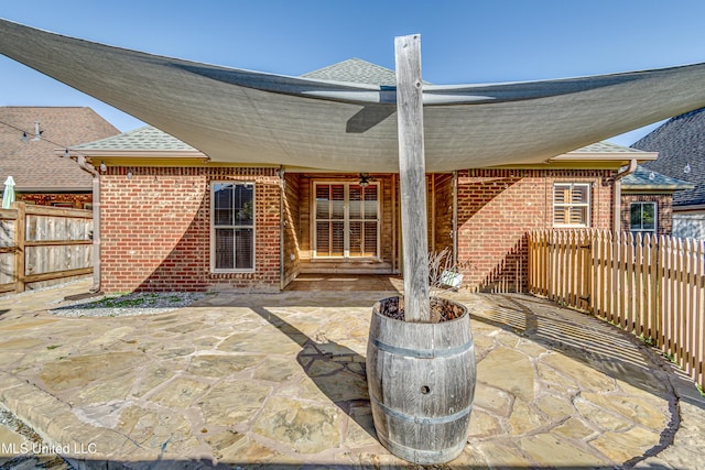 128 Amethyst Ln, Brandon, MS 39047 - view of patio with a ceiling fan