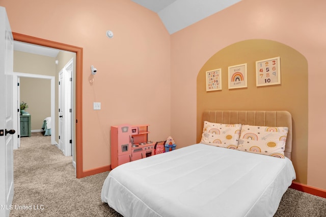 4813 Rosepetal Cv, Southaven, MS 38672 - carpeted bedroom featuring baseboards and vaulted ceiling