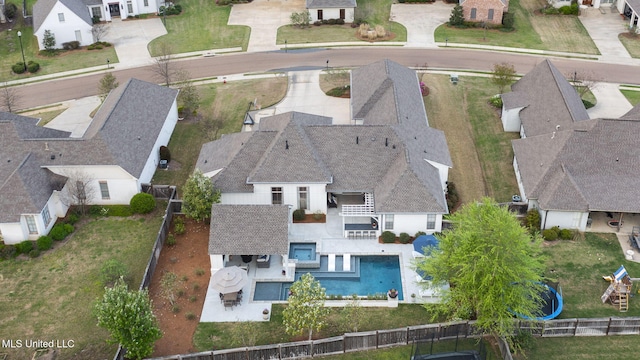 bird's eye view featuring a residential view