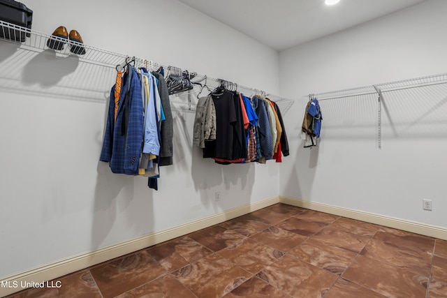 view of walk in closet