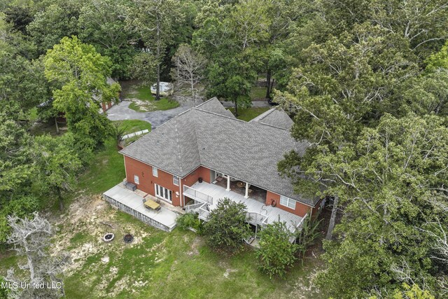 1400 Magnolia Bluff Dr, Gautier, MS 39553 - aerial view of property and surrounding area