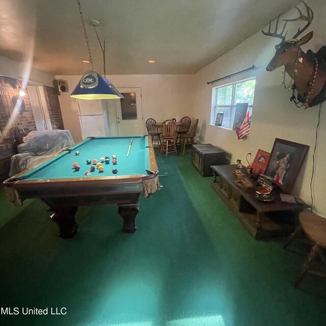 109 Evergreen Dr, Diberville, MS 39540 - rec room with billiards and carpet floors