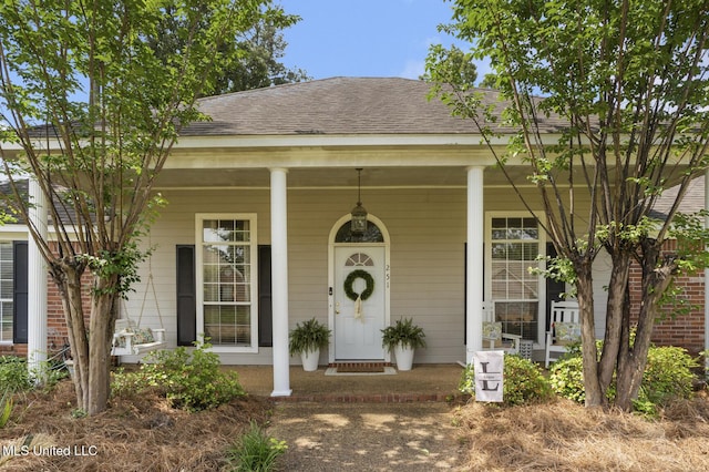 251 Greensview Dr, Brandon, MS 39047 - view of front of home featuring a porch and a shingled roof
