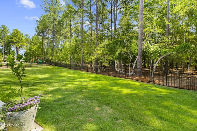 view of yard featuring a playground