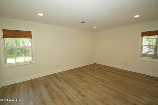 unfurnished room featuring wood-type flooring