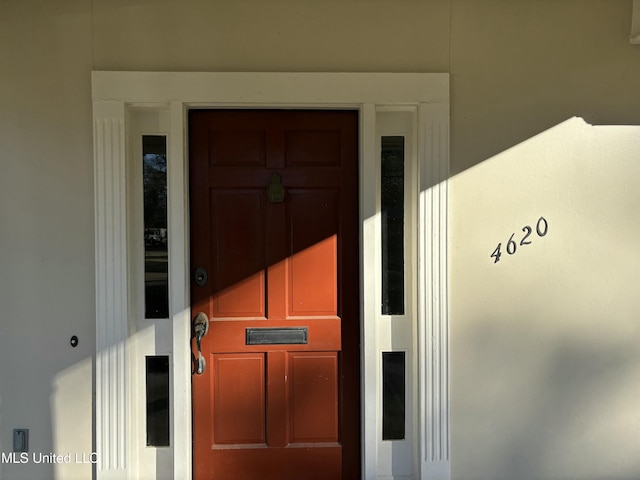 view of doorway to property