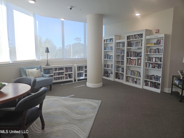 2668 Beach Blvd Unit 702, Biloxi, MS 39531 - living area with plenty of natural light, carpet flooring, and baseboards