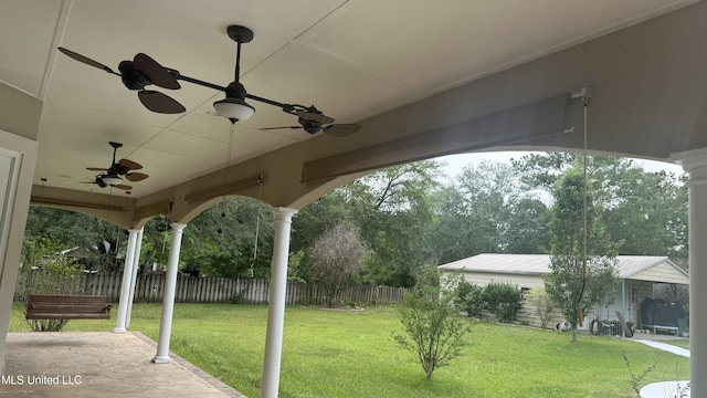 17000 River Pl, Vancleave, MS 39565 - view of yard featuring ceiling fan and a patio