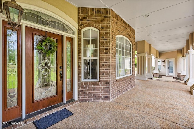 17000 River Pl, Vancleave, MS 39565 - property entrance with covered porch and brick siding