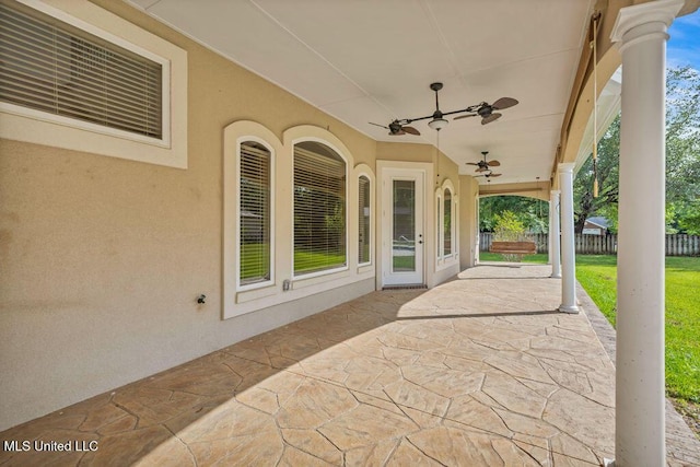 17000 River Pl, Vancleave, MS 39565 - view of patio with ceiling fan