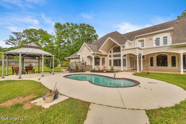 17000 River Pl, Vancleave, MS 39565 - view of swimming pool featuring a gazebo and a patio
