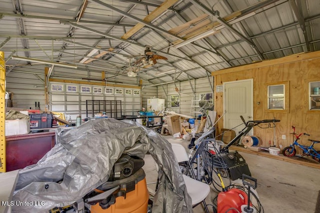 17000 River Pl, Vancleave, MS 39565 - garage featuring metal wall and wood walls