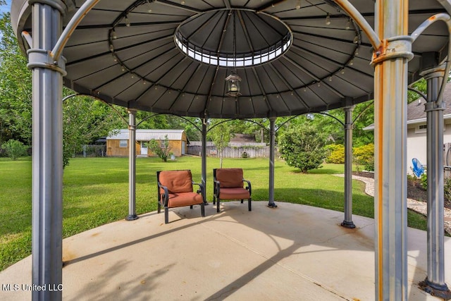 17000 River Pl, Vancleave, MS 39565 - view of patio featuring a gazebo and an outdoor structure