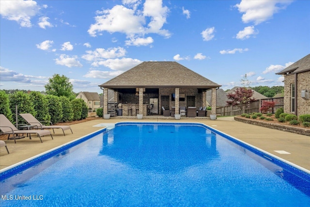 8063 Elizabeth Dr, Olive Branch, MS 38654 - view of pool with a patio area and a gazebo