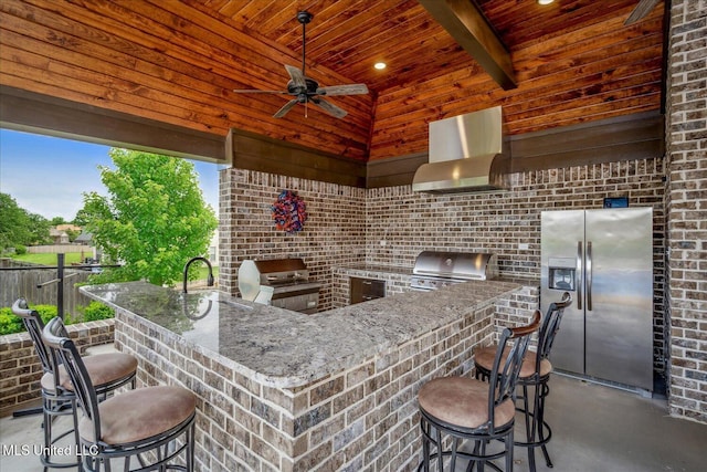 8063 Elizabeth Dr, Olive Branch, MS 38654 - view of patio / terrace with ceiling fan