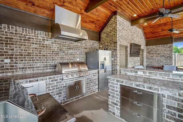 8063 Elizabeth Dr, Olive Branch, MS 38654 - view of patio / terrace featuring ceiling fan