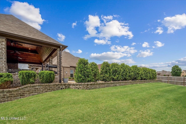 8063 Elizabeth Dr, Olive Branch, MS 38654 - view of yard with a ceiling fan