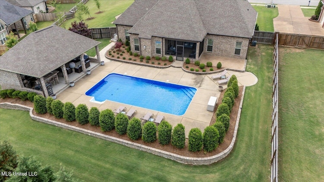 8063 Elizabeth Dr, Olive Branch, MS 38654 - view of swimming pool with a patio and a gazebo