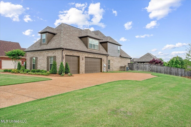 8063 Elizabeth Dr, Olive Branch, MS 38654 - view of side of home featuring brick siding, concrete driveway, and a shingled roof