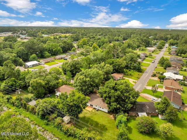 6544 Columbus Cir, Ocean Springs, MS 39564 - aerial view of residential area with a heavily wooded area