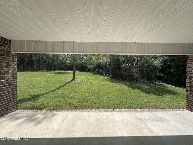 view of yard with a patio