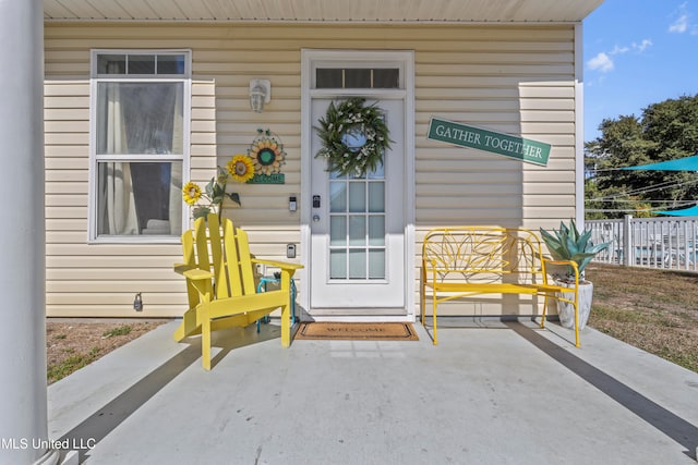 view of doorway to property