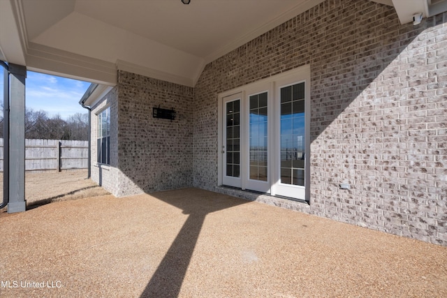 view of patio / terrace with fence