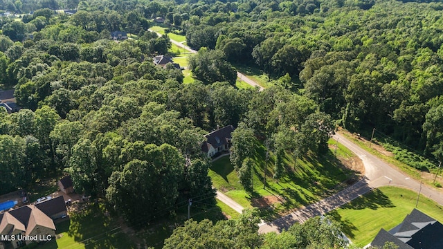 1075 S Laughter Rd, Hernando, MS 38632 - aerial view of property's location with a heavily wooded area