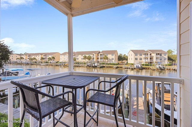 2421 Beachview Dr Unit B02, Ocean Springs, MS 39564 - balcony featuring a water view and a residential view
