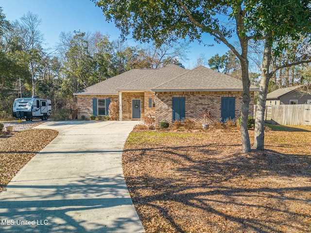 view of ranch-style home