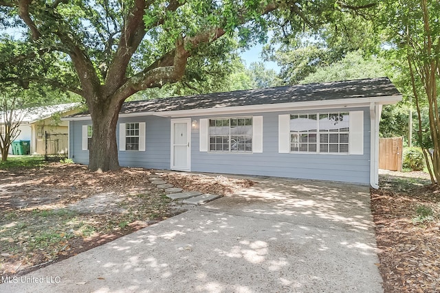 view of ranch-style house