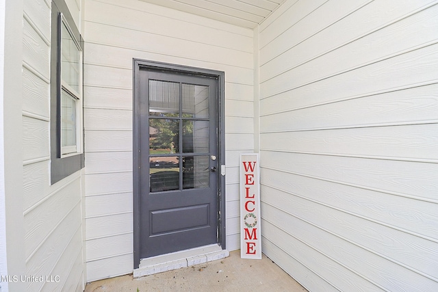 view of doorway to property