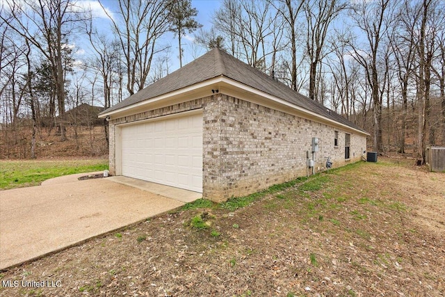 garage with central AC