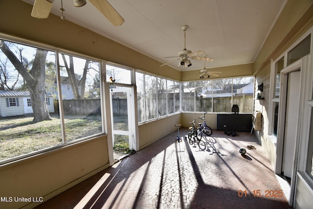 view of sunroom